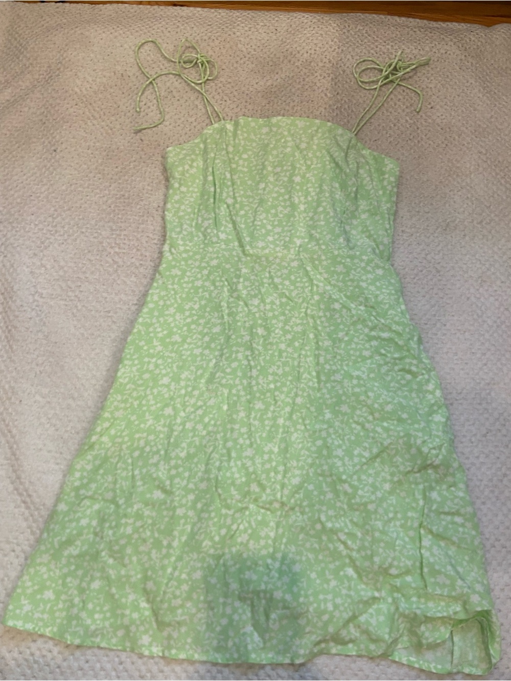 Old Navy Mint Floral Strapless Sundress with Tie Straps